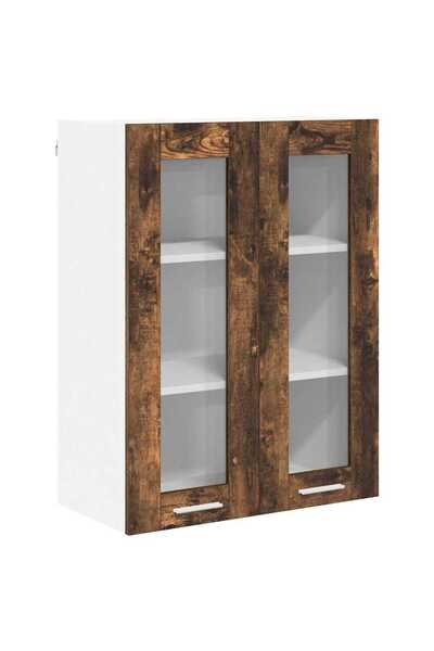 vidaxl Wall cabinet Smoked oak 60 x 31 x 80 cm Composite wood