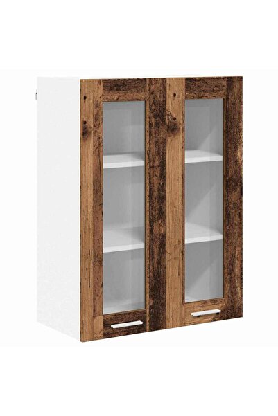 vidaxl Dulap suspendat cu ușă Lemn vechi 60 x 31 x 80 cm Lemn compozit
