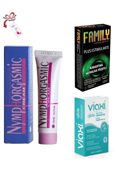 Nymphorgasmic Kadınlara Özel Bakım Kremi 15ml+Tırtıklı Halkalı Uyarıcılı 12'l...