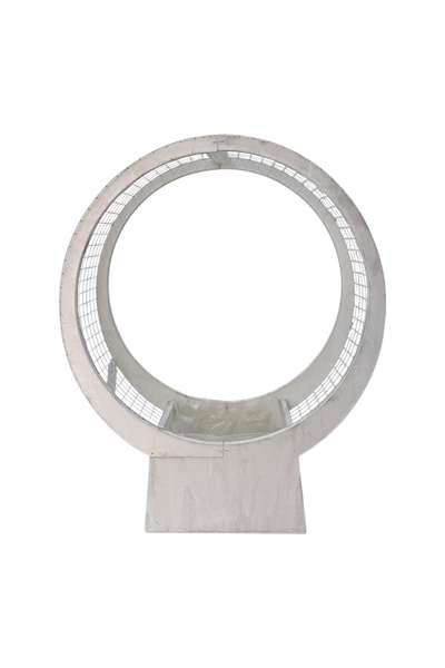 AFO Round Wooden Basket with White Mesh 38cm