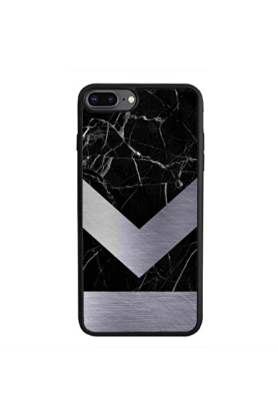 Other Apple iPhone 7 Plus Marble Arrow Down Black Glossy Θήκη