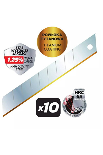 DEDRA EXIM Lame segmentate de precizie cu acoperire de titan 18mm 10 buc.