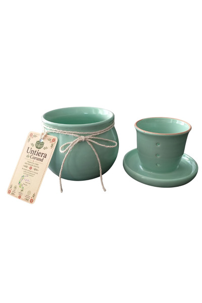 OEM Untiera frantuzeasca - Untiera de Corund - green, ceramica, realizat manu...