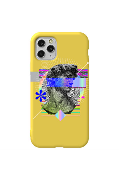 Other Apple iPhone 11 Pro Statue pixels Yellow Colored Silicone TPU Θήκη