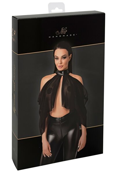 Noir Catsuit – Bolero Tulle S Black, S – In a cold-shoulder cape style