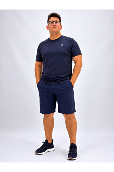 ANNEX Large Size Elastic Waist Lace-Up Cotton Men's Shorts with Zipper Pocket...