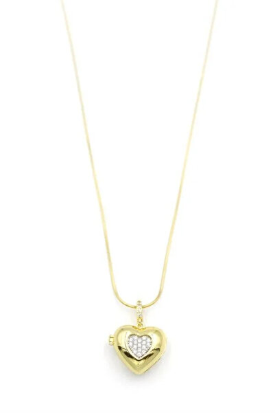 Marsilyan Nvdn- Ieg - Stone Heart Necklace - Gold Iegrs-Nvdn1