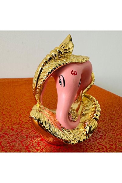 Weswadesi Gold Plated & Pink Ganesha – Ganapati 8x4cm Idol | Gold & Silver Pl...