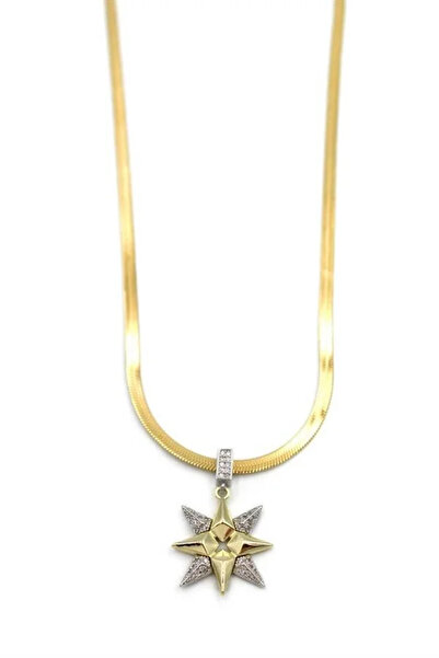 Marsilyan Nvdn- Ieg - North Star Italian Chain Necklace - Gold Iegrs-Nvdn1