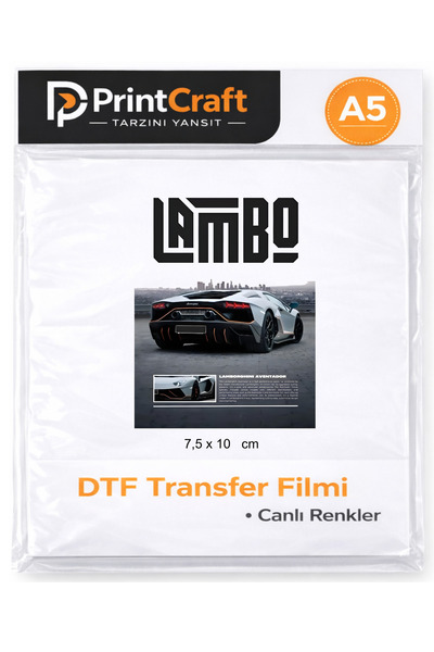PRİNTCRAFT RENKLİ DÜŞLER ATÖLYESİ 7,5x10 cm Lambo Modeli Ütü ile Yapışan DTF ...
