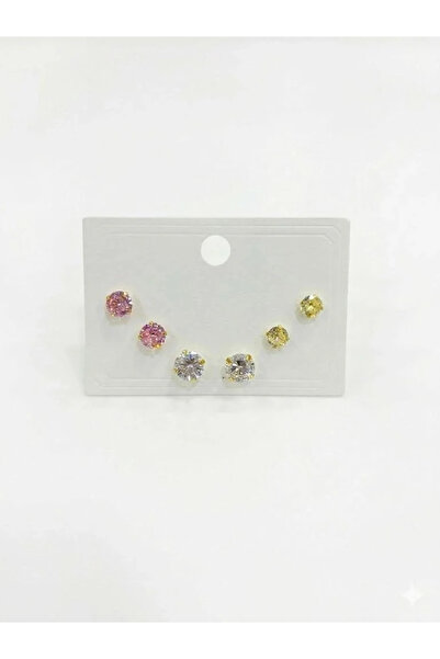 Marsilyan Nvdn- Ieg - Multicolored Solitaire Six-Piece Earrings Iegrs-Nvdn1