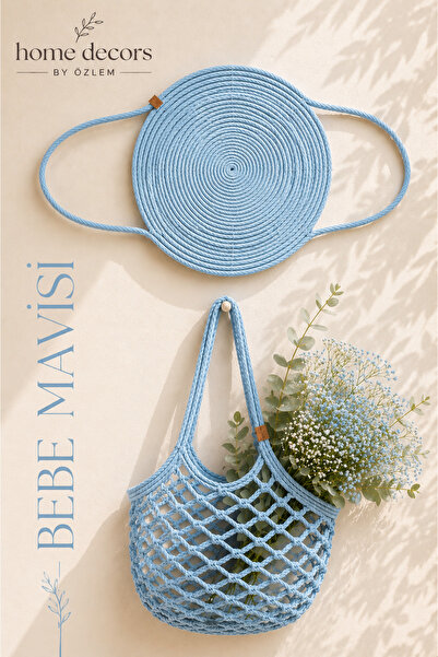 home decors by özlem Mesh Bag Shoulder Bag Straw Bag Handmade Daily Bag