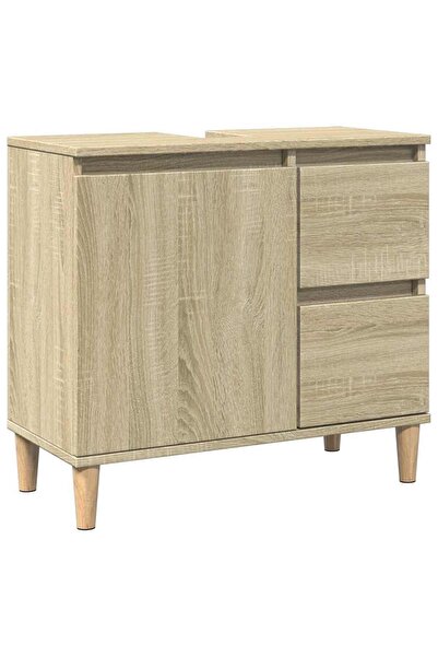 vidaxl Dulap de baie, stejar sonoma, 65x33x60 cm, lemn prelucrat