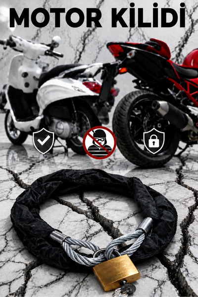 Vi Caro motorsiklet 1,5 metre 8 mm Çelik Halat Motorsiklet Bağlama Halat Moto...