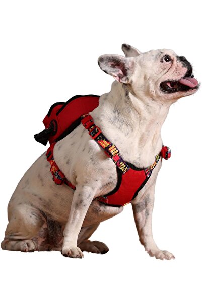 Yıldızan Terra Organik Gimme Red Bag Chest Harness, Dog Backpack – with Chest...