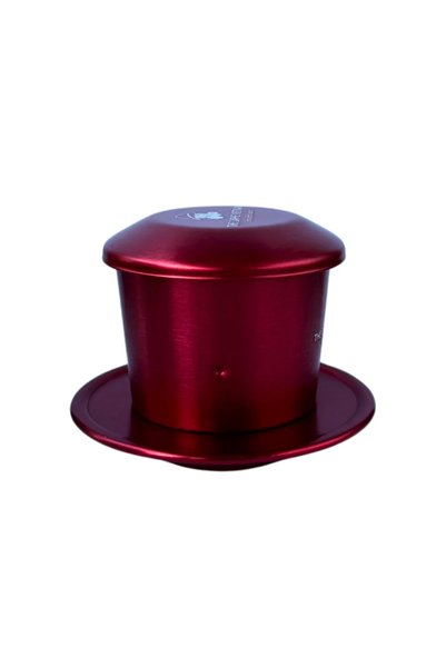 The Caphe Vietnam Vietnamese Coffee Phin Filter (Sai Gon Red) | Aluminium Drip Coffee Maker | Traditional Slow Drip Brewer | Reusable Coffee Filter | Portable Coffee Maker