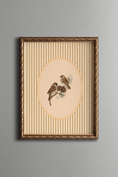 epiqart Serçe Composition - Vintage Patterned Frame - Slim Model