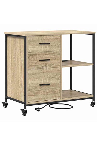 vidaxl Cabinet cu Stație de Încărcare Stejar Sonoma 76 x 41 x 72 cm