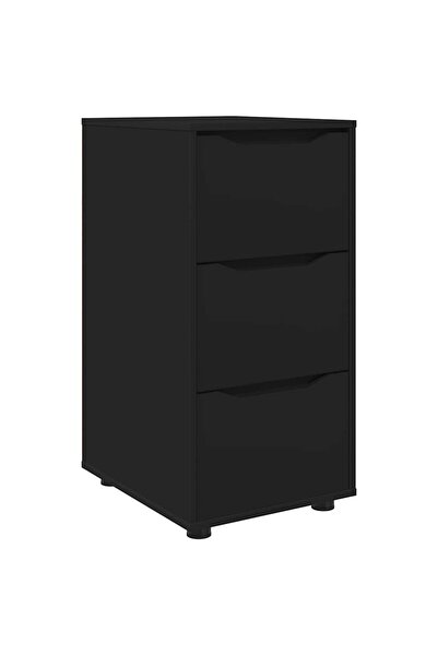 vidaxl Dulap de depozitare Negru 40 x 48 x 81 cm Lemn compozit