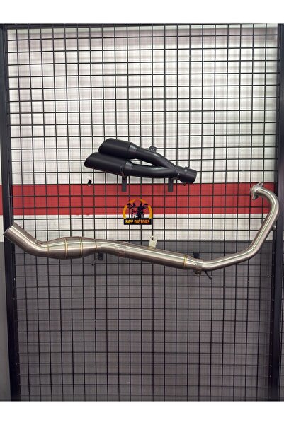BAY CF MOTO NK250 VE SR250 HEADERS+ SİYAH AKRAPOVİÇ ÇİFT ÇIKIŞ EGZOZ 51MM SET