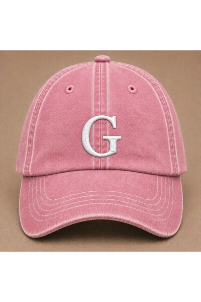 WeavedCo Letter "G" Special Design for Names Embroidered Vintage Washed Baseb...