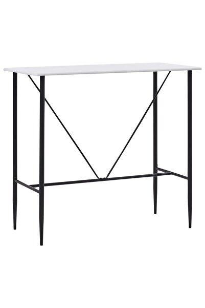vidaxl Masă de bar, alb, 120 x 60 x 110 cm, MDF