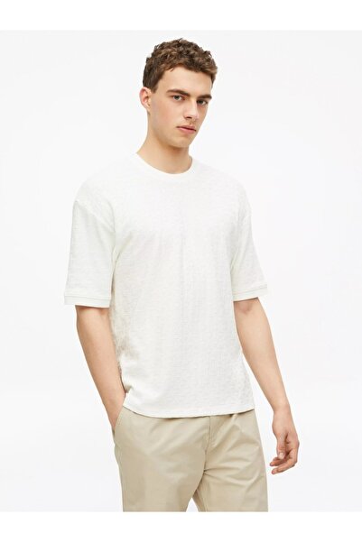 s.Oliver Men's T-shirt, cotton blend, Relaxed fit, White, M