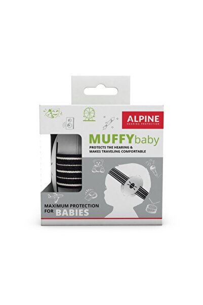 Alpine Наушници за бебета, осигуряват защита на слуха, SNR 23, черни, Muffy B...