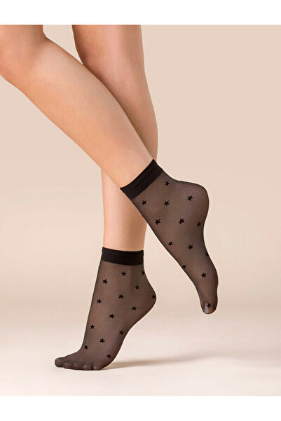 sosetaria Black socks with stars Gabriella 527 Stars 20 den