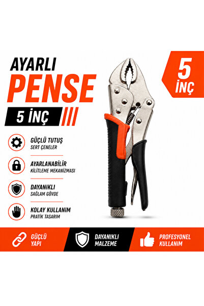 NO BRAND Ayarlı Pense 5 İnç Mini Kanal Pense Çok Amaçlı Ayarlı Su Pensesi Bor...