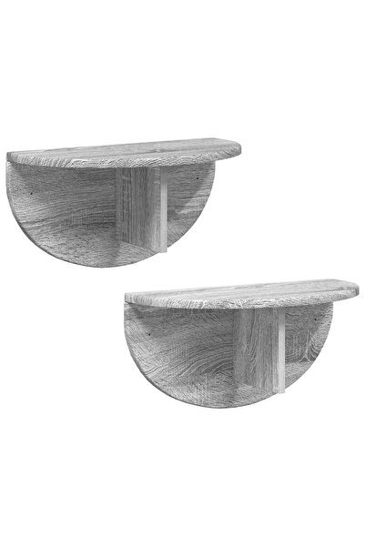 vidaxl Raft de perete 2 pcs Gri Sonoma 48 x 24 x 24 cm Lemn compozit