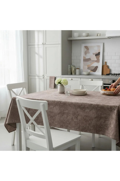 NufJoy Waterproof Tablecloth , Teflon Treated, Anti-Stain, Premium Cotton Tex...