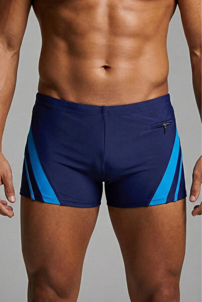embody Men's boxer briefs with drawstring and zip pocket navy/blue Q329
