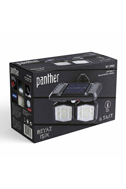 Panther PT-2993 SOLAR KARANLIK VE HAREKET SENSÖRLÜ LED DUVAR LAMBASI