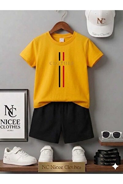 NC Nicee Clothes LETNJA DEČJA MAJICA I KRATKE HLAČE UNISEKS (ODJEĆA SA VERTIK...