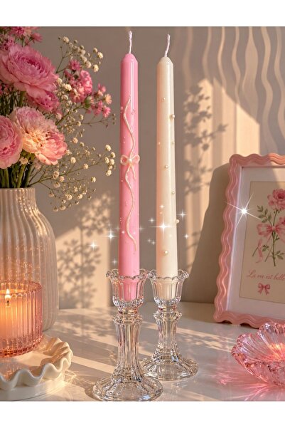 hbtasarim Pinterest mum 🕯️💕🎀ikili Şam'dan doğum günü özel gün mumu