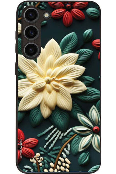 Other Θήκη Sonique Σειράς 3D Λουλουδιών για Samsung Galaxy S23 Plus Πράσινη