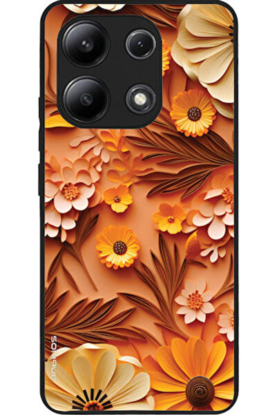 Other Θήκη Sonique Σειράς 3D Λουλουδιών για Xiaomi Redmi Note 13 4G Πορτοκαλί