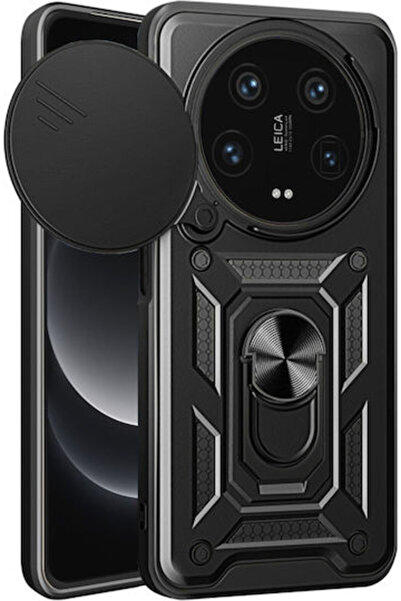 Techsuit Camshield Back Cover Silicone / Plastic Black (Xiaomi 14 Ultra)