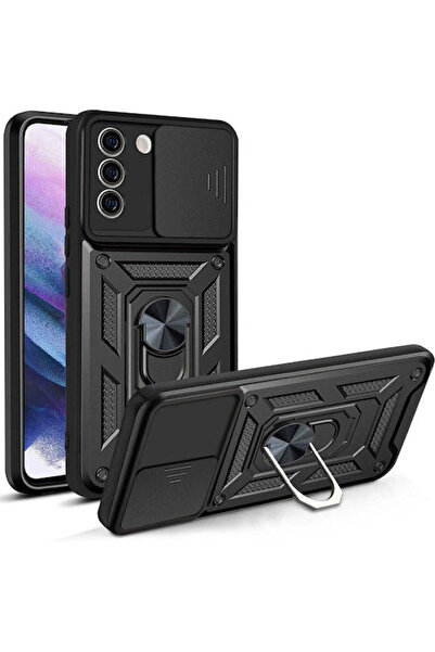 Techsuit Σειρά CamShield Πίσω Κάλυμμα Πλαστικό / Σιλικόνη Μαύρο (Galaxy S21 FE)