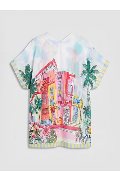LC Waikiki Şal Yaka Desenli Kadın Kimono