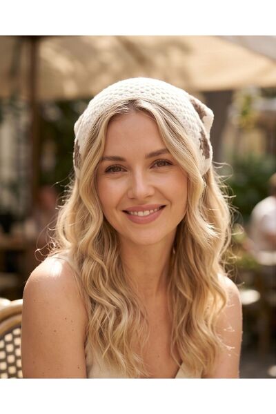 Trend Kapında Vintage Çiçek Motifli Bağlamalı Yazlık Bandana