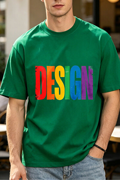 Fleck Casual Style T Shirts For Men Design Rainbow Text Mens Printed T Shirts