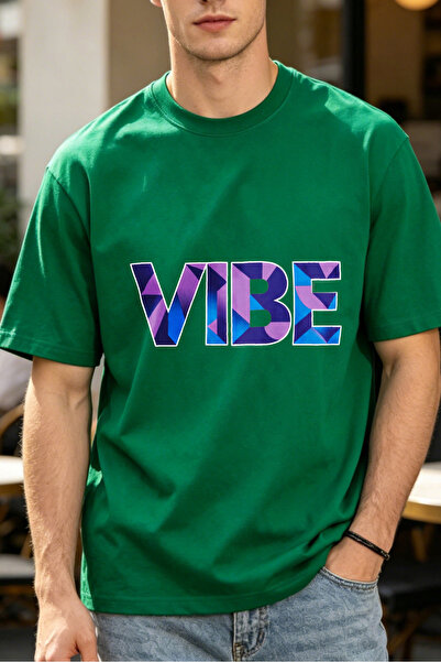 Fleck تي شيرتات بنمط هندسي للرجال، تي شيرتات مطبوعة للرجال من Vibe