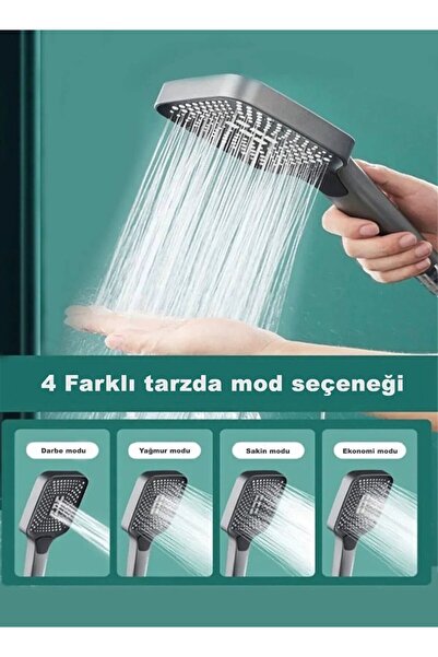 Bereket Hırdavat Beyazsu 3 fonksiyonlu Geniş Çoklu fonksiyonlu Banyo Duş Başl...