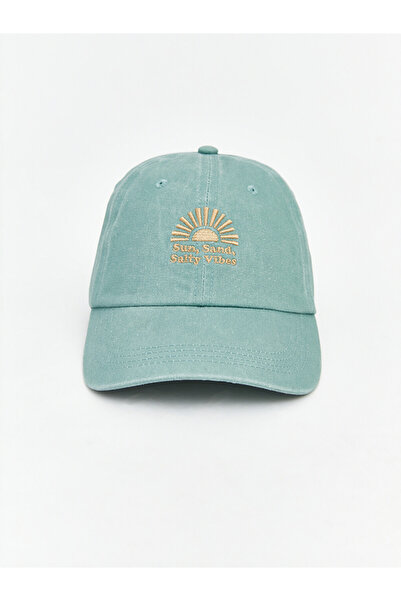 LC Waikiki Green Floral Embroidered Men's Cap Hat
