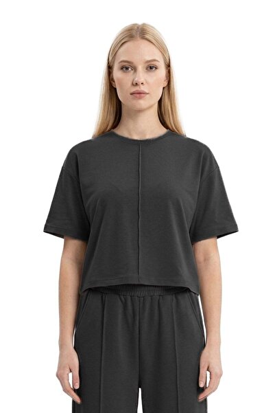 Cottonhill Premium - Colecția Sway |   Tricou negru din modal cu guler rotund...