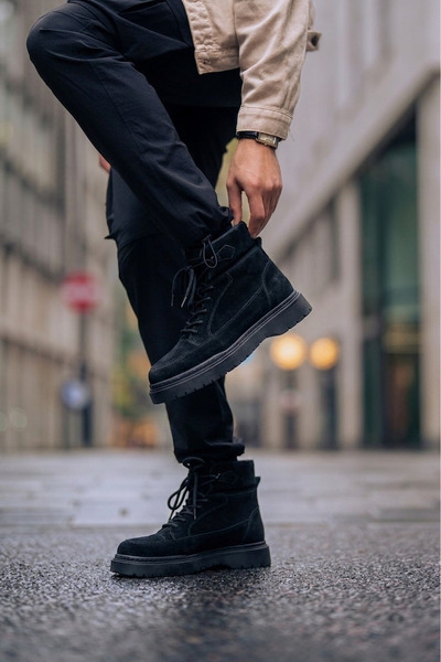 Zerenyus Ανδρικές μπότες ZRC225 Premium Impact Gore-Tex σε μαύρο σουέντ