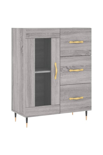 vidaxl Servantă, gri sonoma, 69,5x34x90 cm, lemn compozit