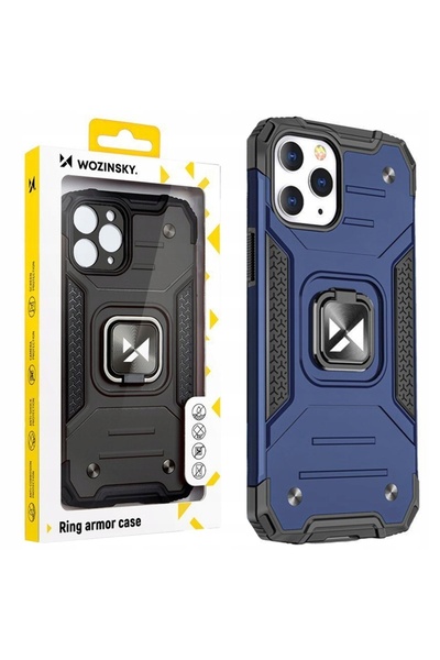 WOZINSKY Husă tip armură pentru iPhone 14 Pro cu inel magnetic